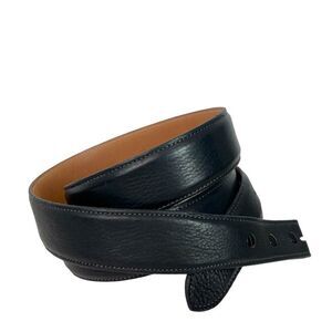 James Reid of Santa Fe New Mexico Black Bison Leather Belt Strap Size 55